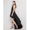 Norma Kamali Womens Hi Low Nk Halter Flared Dress(Black)