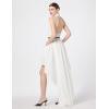 Norma Kamali Womens Hi Low Nk Halter Flared Dress(Snow White)