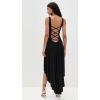 Norma Kamali Women’s High-Low Sleeveless X Gown(Black)