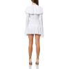 Norma Kamali Women’s Long Sleeve Deep V Ruffle Mini Dress(Snow White)