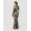 Norma Kamali Women’s Long Sleeve Turtle Fishtail Gown(Autumn Leaves)