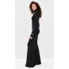 Norma Kamali Women’s Long Sleeve Turtle Fishtail Gown(Black)