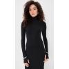Norma Kamali Women’s Long Sleeve Turtle Fishtail Gown(Black)