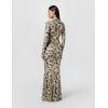 Norma Kamali Women’s Long Sleeve Turtle Fishtail Gown(Fall Flowers)