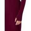 Norma Kamali Women’s Long Sleeve Turtle Fishtail Gown(Plum)