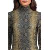 Norma Kamali Women’s Long Sleeve Turtle Fishtail Gown(Python)