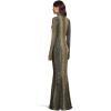 Norma Kamali Women’s Long Sleeve Turtle Fishtail Gown(Python)