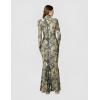 Norma Kamali Women’s Long Sleeve Turtle Fishtail Gown(Trees)