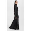 Norma Kamali Women’s Long Sleeve Turtle Fishtail Gown(Woven Pinstripe)