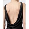 Norma Kamali Women’s Sleeveless Low Back Drape Mini Dress(Black)