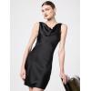 Norma Kamali Women’s Sleeveless Low Back Drape Mini Dress(Black)