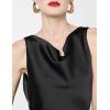 Norma Kamali Women’s Sleeveless Low Back Drape Mini Dress(Black)