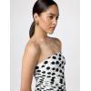 Norma Kamali Womens Strapless Diana Mini Dress(Paint Dots)