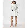 Norma Kamali Women’s Super Oversized Bf Nk Shirt Flared Mini Dress(Snow White)