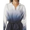 Norma Kamali Women’s Super Oversized Bf Nk Shirt Flared Mini Dress(True Navy Ombre L/D)