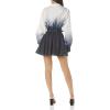 Norma Kamali Women’s Super Oversized Bf Nk Shirt Flared Mini Dress(True Navy Ombre L/D)