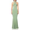 Norma Kamali Women’s Cross Halter Fishtail Gown (25)(Vintage Green)