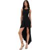 Norma Kamali Women’s High-Low Sleeveless X Gown(Black)
