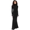 Norma Kamali Women’s Long Sleeve Turtle Fishtail Gown(Black)