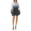 Norma Kamali Women’s Super Oversized Bf Nk Shirt Flared Mini Dress(True Navy Ombre L/D)