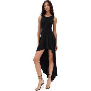 Norma Kamali Women’s High-Low Sleeveless X Gown(Black)