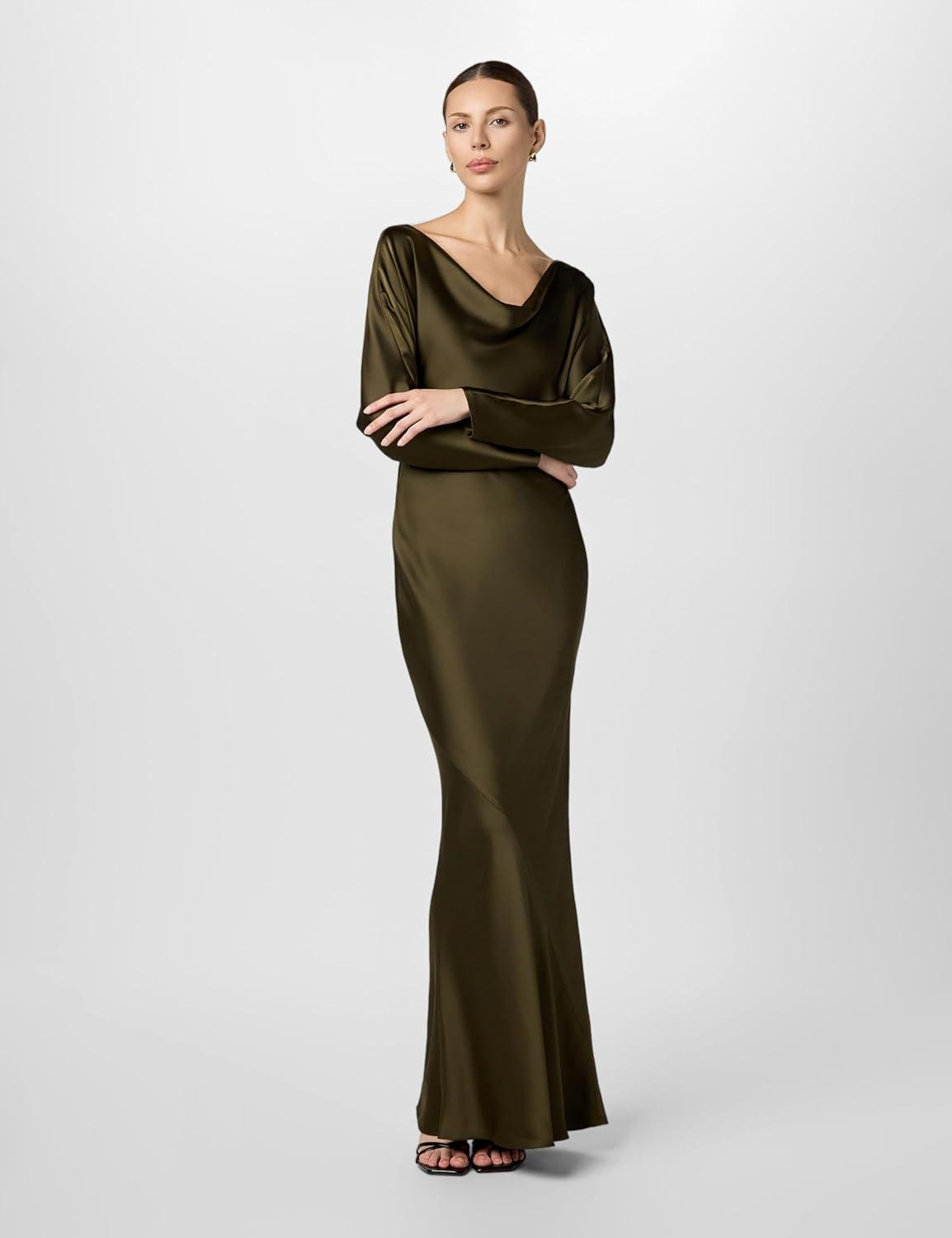 imageNorma Kamali Womens Dolman Maria GownBark