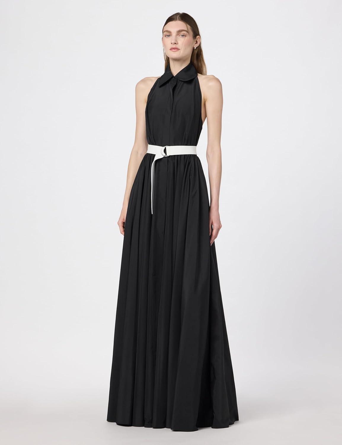 imageNorma Kamali Womens Nk Halter Flared GownBlack
