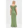 Norma Kamali Women’s Cap Sleeve Maria Gown(Vintage Green)