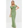 Norma Kamali Women’s Cap Sleeve Maria Gown(Vintage Green)
