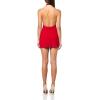 Norma Kamali Womens Cross Halter Pickleball Dress(Tiger Red)