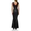 Norma Kamali Women’s Double Drop Shoulder Grace Fishtail Gown(Black)