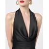 Norma Kamali Women’s Halter Drape Mini Dress(Black)