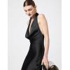 Norma Kamali Women’s Halter Drape Mini Dress(Black)