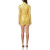 Norma Kamali Womens Long Sleeve Turtleneck Pickleball Dress(Asparagus)