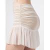 Norma Kamali Womens Ruffle Halter Mini Dress(Snow White/Nude)