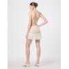 Norma Kamali Womens Ruffle Halter Mini Dress(Snow White/Nude)