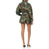 Norma Kamali Womens Super Oversized Bf Nk Shirt Flared Mini Dress(Camo)
