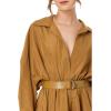Norma Kamali Womens Super Oversized Bf Nk Shirt Flared Mini Dress(Woods)