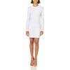 Norma Kamali Women’s Long Sleeve Crewneck Mini Dress(Snow White)