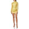 Norma Kamali Womens Long Sleeve Turtleneck Pickleball Dress(Asparagus)