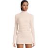 Norma Kamali Womens Long Sleeve Turtleneck Pickleball Dress(Baby)