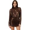Norma Kamali Womens Oversized Bf Nk Shirt Shirred Bottom Mini Dress(Chocolate)