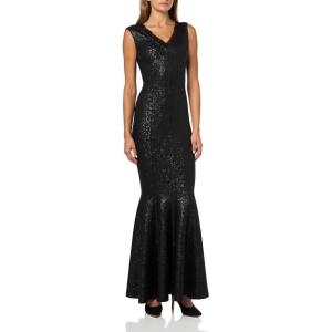 Norma Kamali Women’s Double Drop Shoulder Grace Fishtail Gown(Black)