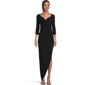 Norma Kamali Womens Off Shoulder Sweetheart Side Drape Gown(Black)