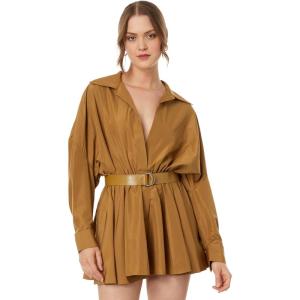 Norma Kamali Womens Super Oversized Bf Nk Shirt Flared Mini Dress(Woods)