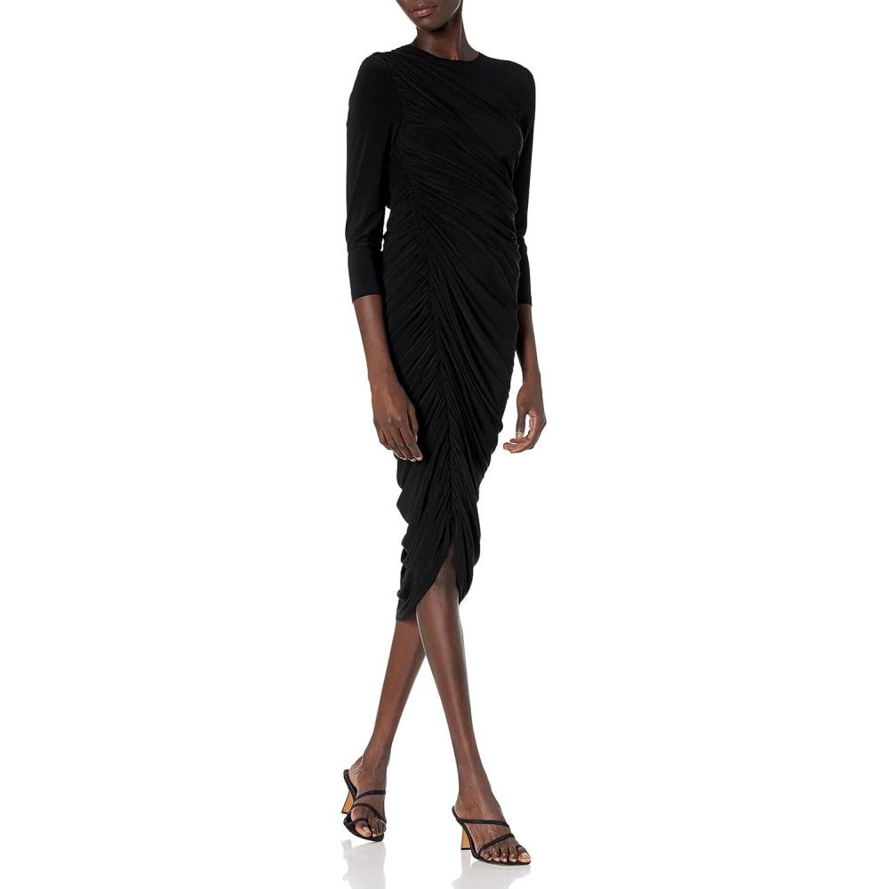 imageNorma Kamali Womens Long Sleeve Diana GownBlack