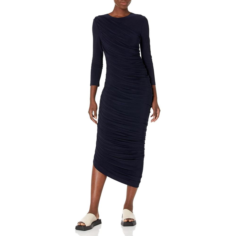 imageNorma Kamali Womens Long Sleeve Diana GownMidnight