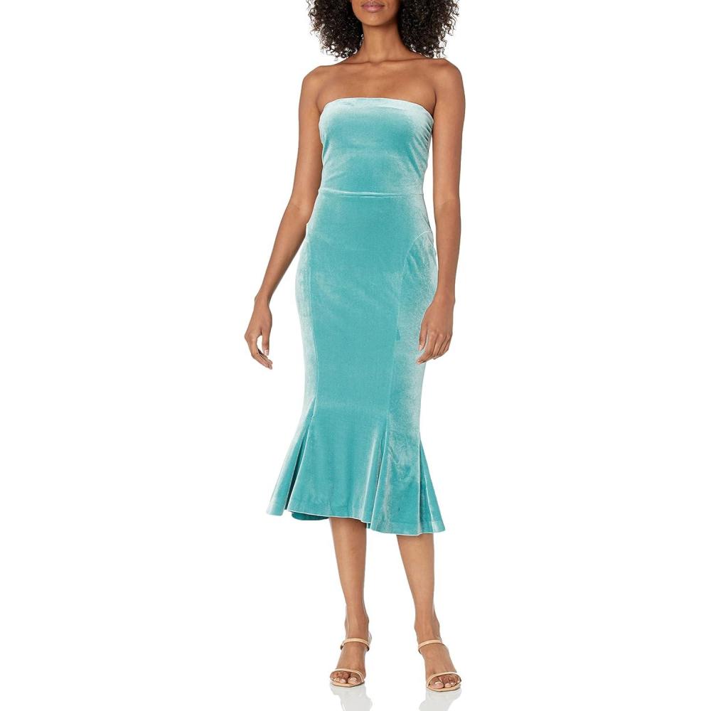 imageNorma Kamali Womens Strapless Fishtail DressVintage Mint