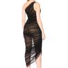 Norma Kamali Women’s Diana Gown(Black Mesh)