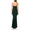 Norma Kamali Womens Halter Turtle Fishtail Gown(Dark Emerald)